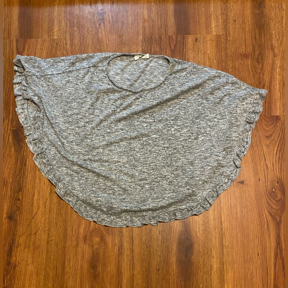 C&C brand poncho heathered gray one size